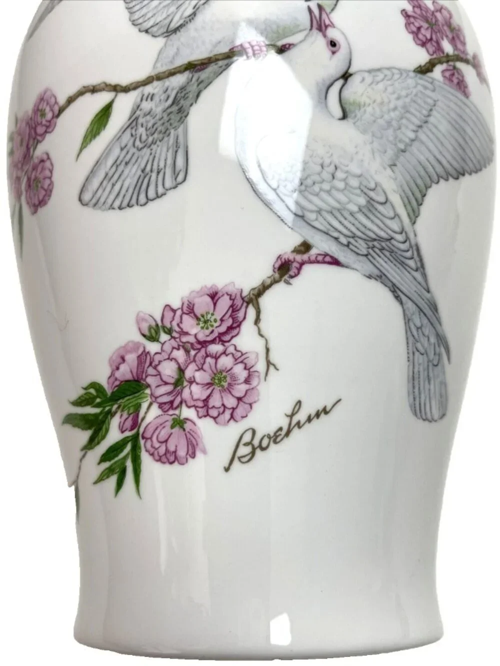 Edward Marshall Boehm Studios Bone China Tranquility Vase Happiness Forever VTG